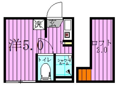 FITZROY千住(ワンルーム/1階)の間取り写真