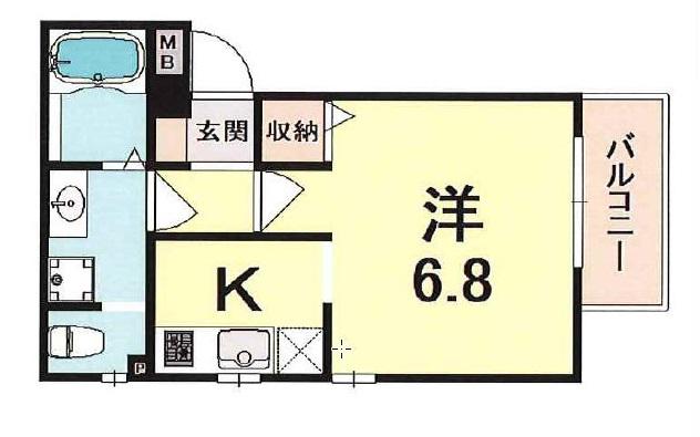 リブレメゾン香櫨園エスト(1K/1階)の間取り写真
