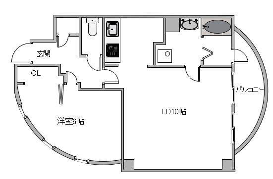 さくらHILLSYAGOTO(1LDK/2階)の間取り写真