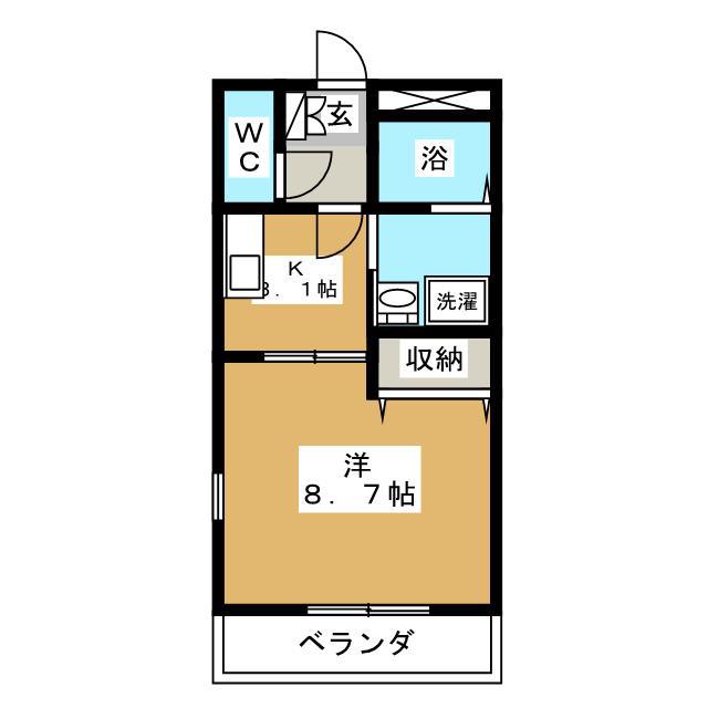 カーサフーピテル(1K/2階)の間取り写真