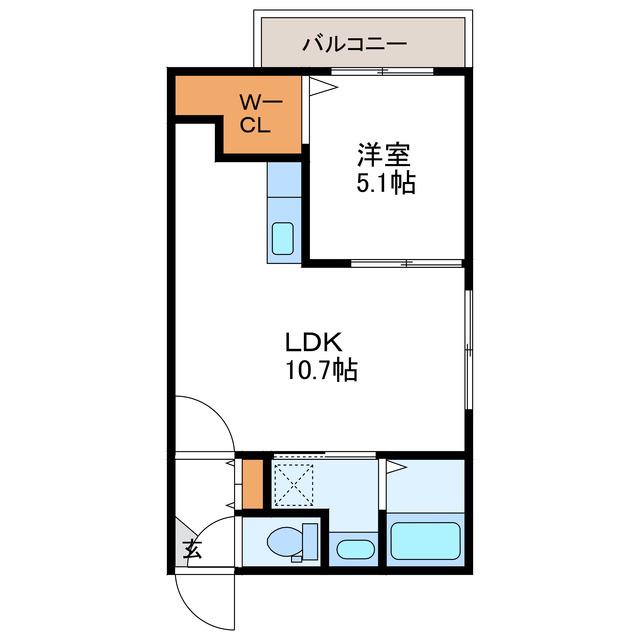 CIERRA ノース35 シエラ ノース35(1LDK/3階)の間取り写真
