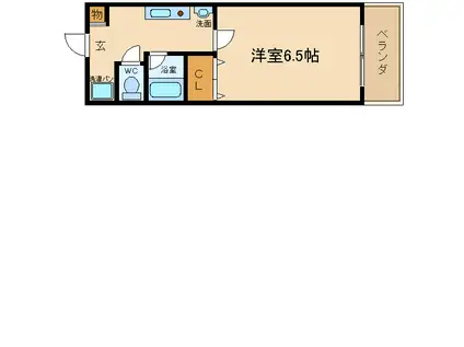 フェアリーズコート 日々樹(1K/2階)の間取り写真