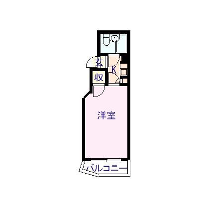 イチエイパークサイドハイツ(1K/1階)の間取り写真