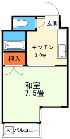 アセッツ89(1K/3階)の間取り写真