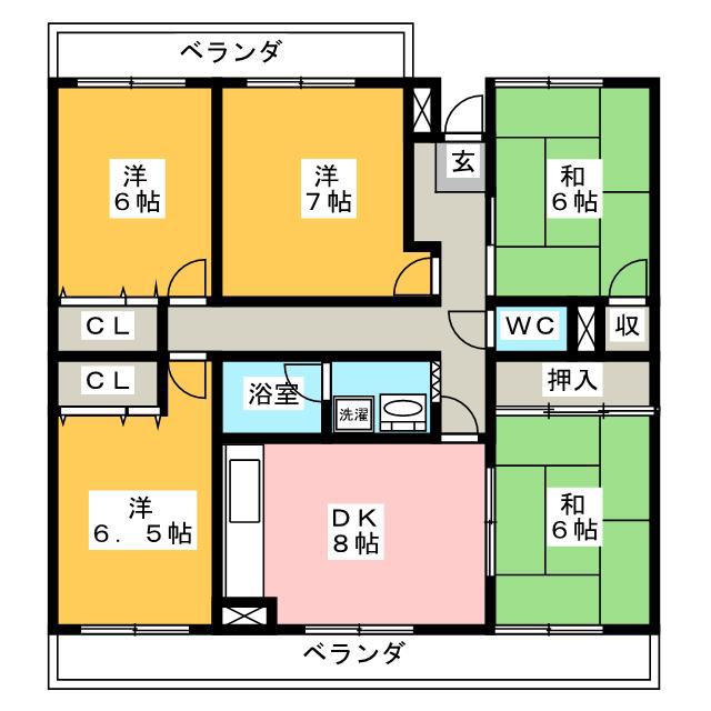 リバーサイド鎌倉(5DK/7階)の間取り写真
