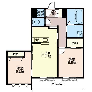 FORENA VILLA(2LDK/2階)の間取り写真
