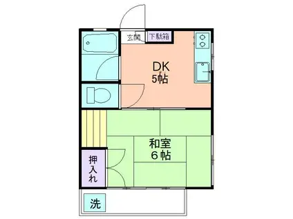 町田コーポ(1DK/2階)の間取り写真