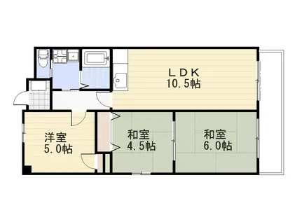 和光麻里布レジデンス壱番館(3LDK/2階)の間取り写真