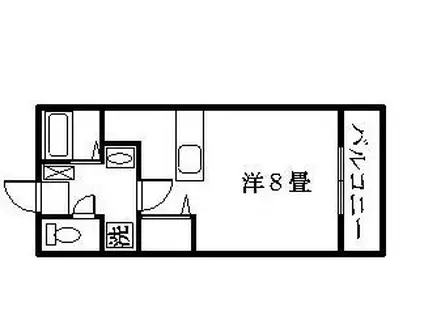 パールマンション(ワンルーム/1階)の間取り写真
