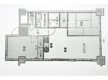 グランドパレス(2LDK/6階)の間取り写真