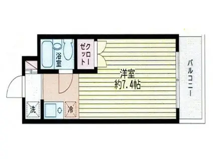 コスモリード北千束(ワンルーム/3階)の間取り写真