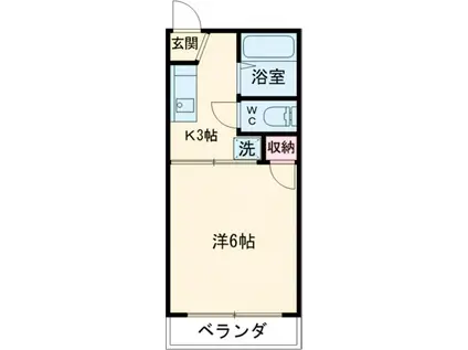 タウニー内田(1K/1階)の間取り写真