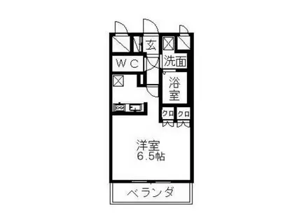 SAKATO2(ワンルーム/2階)の間取り写真