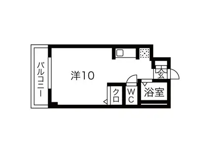 ダブルーンII井尻(ワンルーム/2階)の間取り写真