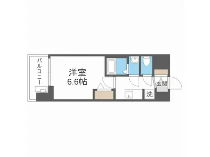アドバンス大阪ブリアント(1K/13階)の間取り写真
