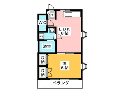 メゾンシマザキ(1LDK/3階)の間取り写真