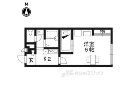 レオパレスサザンガーデン寺田Ⅱ(1K/2階)の間取り写真