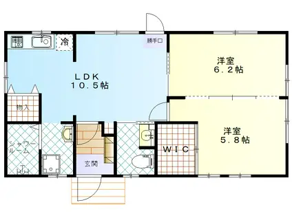 シーサイド(2LDK/1階)の間取り写真