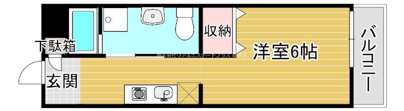GLANZ HAUS(1K/2階)の間取り写真