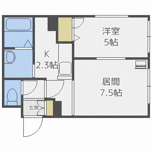 ノーチェ(1LDK/2階)の間取り写真