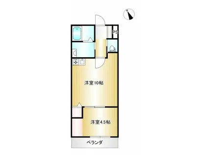 DURER(1LDK/1階)の間取り写真