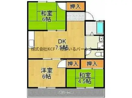 さくらハイツ(3DK/1階)の間取り写真