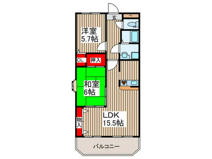 ソルデンテ21 2階階 間取り