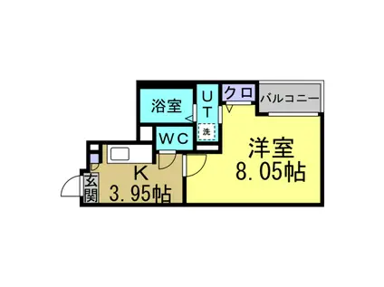 JACK FUNAIRII(1K/2階)の間取り写真