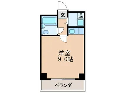 徳川マンション(ワンルーム/4階)の間取り写真