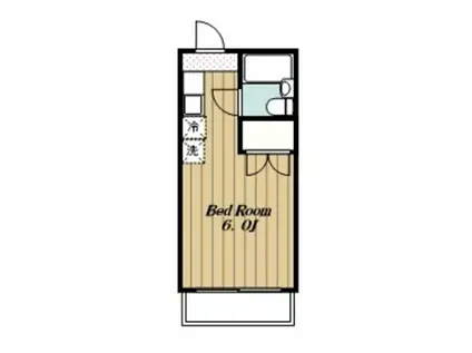 ポルシェ飯山(1K/3階)の間取り写真