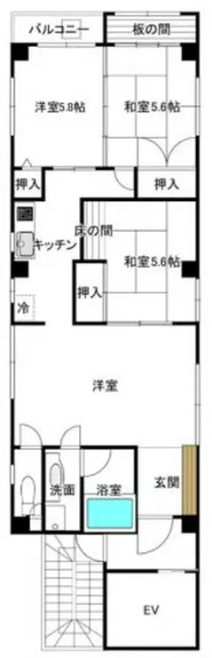 ハイ清澄 8階階 間取り