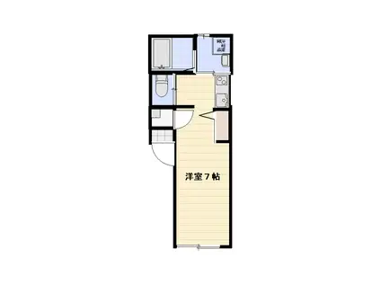 ラックフィールド板橋本町(1K/1階)の間取り写真