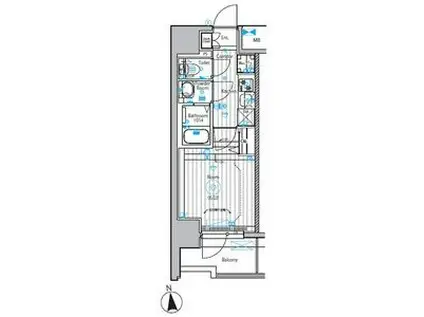 メイクスアート上前津VI(1K/7階)の間取り写真