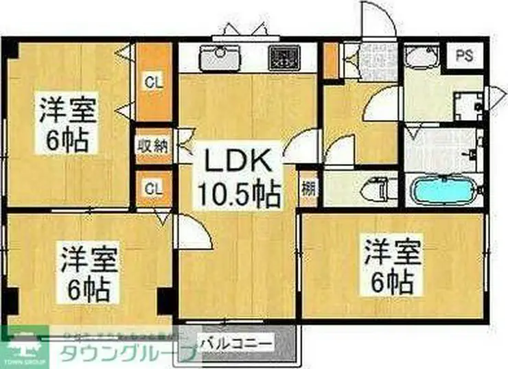 永井マンションA 4階階 間取り