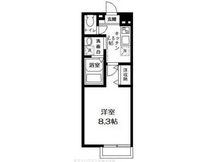 サンハイム(1K/2階)の間取り写真
