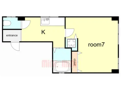 興安亭ビル(1K/3階)の間取り写真