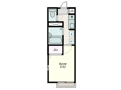 セフィラ上尾(1K/1階)の間取り写真