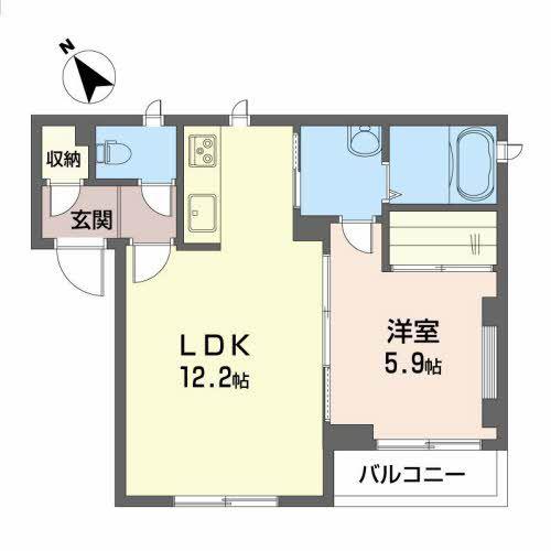 シャーメゾン 平成(1LDK/3階)の間取り写真