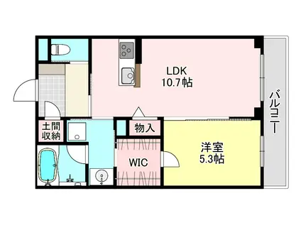 サンディーズレジデンス(1LDK/2階)の間取り写真