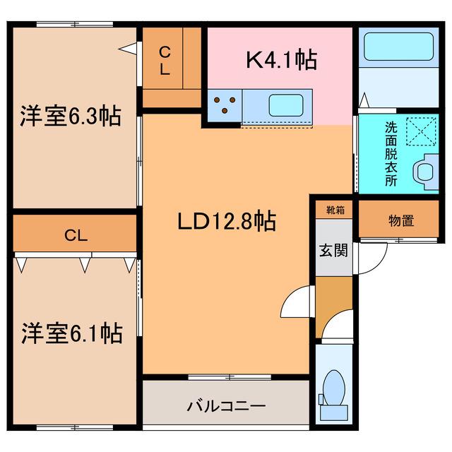 FIKA(2LDK/1階)の間取り写真
