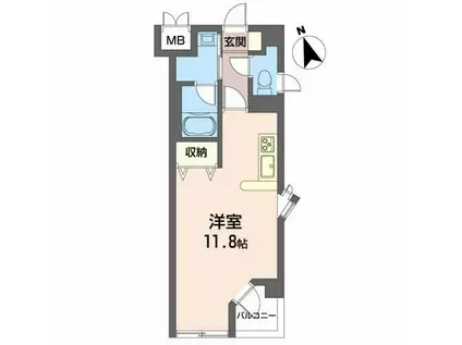 TKビル(ワンルーム/3階)の間取り写真