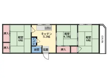 東門エースタウンビル(3K/7階)の間取り写真