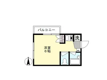 クラブアン(ワンルーム/2階)の間取り写真