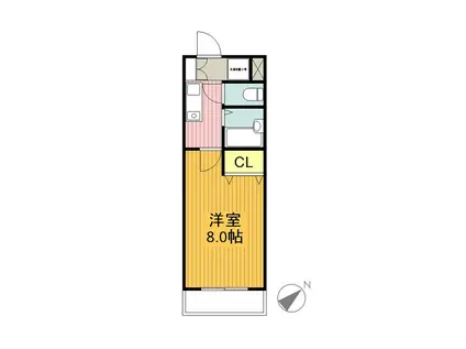 ハイツ原パートII(1K/5階)の間取り写真