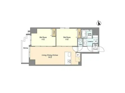 ネオアーバンレジデンス駒込(2LDK/10階)の間取り写真