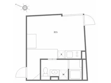 エクサム初台(ワンルーム/3階)の間取り写真