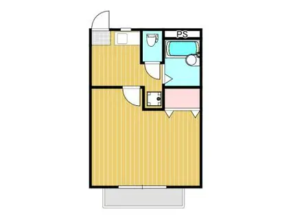 オーベルジュ・ド・ヌクシナJ(1K/1階)の間取り写真