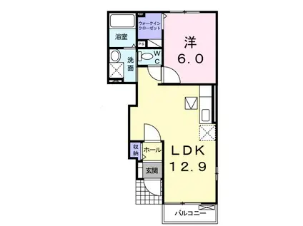 勇駿II番館(1LDK/1階)の間取り写真