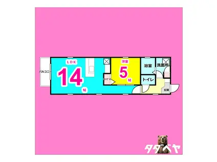 LUXE STYLE大正町(1LDK/2階)の間取り写真