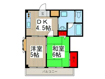 永井マンション(2DK/3階)の間取り写真